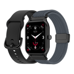 Montre Connectée Echo Rainbow Pro S Noir Silicone + bracelet gris nylon