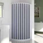 Parois cabine de douche demi-circulaire en pvc h 185 mod. Sharp latérale 75X75 cm rayon 55