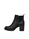 Only Women Chelsea Boots with Heel | Ankle Shoes | Bootie Boots Without Closure ONLBARBARA, Couleurs:Noir, Size:39 EU