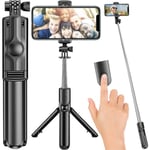 Selfiepinne / Selfie Stick - iPhone/Android - Bluetooth Svart