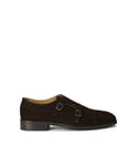 Kurt Geiger London Mens Suede Hunter Monk Double - Brown - Size UK 6