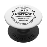 Vintage 100e anniversaire Né en 1925 Vintage 100 ans Cadeau PopSockets PopGrip Adhésif