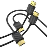 4K Câbles Hdmi 2M (Lot De 5), Hdmi 2.0 Cable Haute Vitesse Ultra Hd, Supporte Retour Audio 3D Hdr Compatible Avec Blu Ray Ps5 Pc Tv[VID061177]