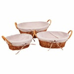 Set med kurve Alexandra House Living Natur flet Piletræ 38 x 29 x 14 cm 34 x 16 x 44 cm 31,5 x 23,5 x 12 cm 3 Dele