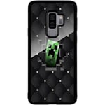 Samsung Galaxy S9+ Svart Mobilskal Med Glas Minecraft