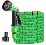 WESEN Expandable Garden Hose, 25ft/50ft/100ft/125ft/150ft/200ft Hose Pipe, 3 Times Flexible Expanding Garden Water Hose with 8 Function Nozzle Spray, Hose with 1/2"& 3/4" Connector Fittings (50FT)