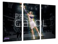 DKORARTE Tableau moderne Photographique Basket-ball, Lakers, Nba, Pau Gasol, Saltoma au panier, 97 x 62 cm, réf. 27380