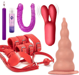 Sex Toy Kit For Couples Dildo Bondage Vibrator Double Dildo Lubricant Candle