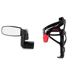 ZEFAL ZLMR4740 Spin Réversible Gauche ou Droite-Rétroviseur Incassable-Miroir de vélo pour Guidon, Noir & Pulse A2 - Porte-bidon vélo très léger - 26g Mixte Adulte, Noir/rouge, Taille unique