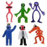 6-pack Rainbow Friends Action Figur Leksaker Kid Doll Presentatör- Perfet