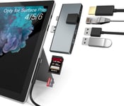 Hub USB 3.0 Station d'accueil pour Microsoft Surface Pro 5 / Pro 6,avec Port Ethernet Gigabit,4K HDMI,2 x Ports USB 3.0,Lecteur de Carte SD/Micro SD,pour Surface Pro 2017/2018(Q267)