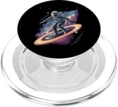 Astronaute Surf Space Ring Cosmic Galaxy Art PopSockets PopGrip pour MagSafe