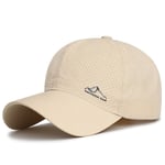 (-beige)Muoti Hengittävä Miehet Naiset Snapback Hip Hop Hattu Mesh Sun Gorras Unisex Rento Tavallinen Säädettävä Baseball Lippalakki Kanada Golf Caps