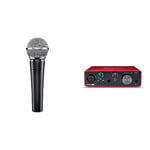 Shure SM58-LCE Cardioid Dynamic Vocal Microphone with Pneumatic Shock Mount & Focusrite Scarlett Solo 3rd Gen USB Audio Interface, for the Guitarist, Vocalist, Podcaster or Producer