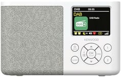 Kenwood CR-M33DAB-W - Radio Portable Dab+ avec Bluetooth, Batterie Li-ION intégrée et écran Couleur de 6,1 cm, Port de Charge USB-C, Sortie Casque (stéréo), Blanc