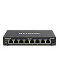 NETGEAR (GS308E-100PES) Ethernet Switch 8 Ports RJ45 Metal Gigabit (10/100/1000), RJ45 Web Manageable Serie Plus Switch, Plug and Play, Quiet Operation, Desktop or Wall Positioning.