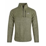 Weird Fish Mens Longmont Grid Eco Friendly Quarter Zip Fleece Top (Celery) - Sage Green material_Synthetic - Size X-Large