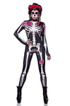 atixo GmbH 80127 Costume de Squelette Jour des Morts pour Halloween Death 36-38 Noir/Blanc