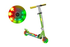 FA Sports - Velotouro Trottinette pour garçons et filles, à roues à LED lumineuses, hauteur réglable, freins et système de pliage en un clic breveté