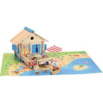 Jeujura-8076-MAISON du Bord DE l'eau-120 Pieces Jeu de Construction en Bois, 8076, Multicolore, Petit