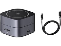 Ugreen W256 Qi 2In1 Induktiv Lader For Iphone, Airpods, 20W (Svart) + Usb-C Til Usb-C-Kabel 1M