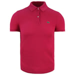 Lacoste Classic Fit Womens Pink Polo Shirt Cotton - Size 6 UK