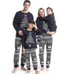 Family Matching Christmas Pyjamas Sets Xmas Nightwear Sleepwear Outfits CMK Men-Navy Blue 2XL