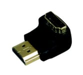 Adaptateur HDMI Mâle/Femelle angle Or Optex