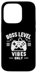 Coque pour iPhone 14 Pro Boss Level Vibes Only Gamer Fun