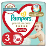 Vaipat PAMPERS Premium Housut, Value Pack, koko 3, 48 kpl