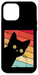 Coque pour iPhone 15 Plus Chat noir rétro, chat noir de style vintage