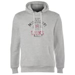 East Mississippi Community College Lions Distressed Football Hoodie - Grey - S