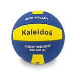 MONDO Sport Balle de Jeu Volley Kids, Taille 5 intérieure, Soft Touch Simili Cuir, 230 g, Couleur Jaune, Bleu - 13616