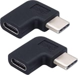 90 Degrés Type C Convertisseur Mâle À Femelle Gen 2 3 A Gauche Et Droite Compatible Macbook Pro,Samsung Dex Station,Galaxy S9/S9 Etc(2 Pack/Left-Right)