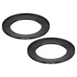 55mm-77mm Metal Step Up Ring, 2 Pcs Camera Lens Filter Adapter Ring Black