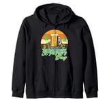 St. Patrick's Day Beer Clover Coins Zip Hoodie