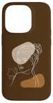 iPhone 14 Pro Line Art Abstract Minimalist of Women Beauty Silhouette Case