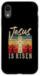 Coque pour iPhone XR Ancienne croix chrétienne de la foi ressuscitée de Jésus