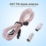 FM Dipole Antenna Radio Home Indoor FM Receiver Aerial with TV Female Connector