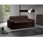 Canapé lit 2-3 places master convertible express 120 cm Tweed Cross chocolat matelas 18 cm inclus