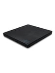 Hitachi - LG GP60NB60 Slim Portable DVD-Writer - DVD-RW (Brenner) - USB 2.0 - Svart