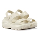 Crocs Classic Mega Crush WoMens Bone Sandals - Beige - Size UK 6