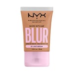 NYX Professional Makeup Fond de Teint Effet Flouté Bare With Me Blur, Couvrance Moyenne, Fini Mat Naturel, Niacinamide, Matcha & Glycérine, Hydratation Jusqu'A 12H, Teinte : Light Medium (09)