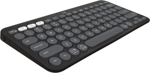 Logitech Pebble K380s Wireless Keyboard, Bluetooth, Slim, Multi-Device, Graphit