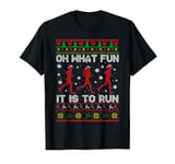 Oh What Fun It Is To Run Xmas Santa Runner Running Sweater T-Shirt