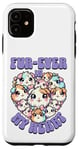 Coque pour iPhone 11 Fur-ever in My Heart Kawaii Cochon d'Inde Cœur