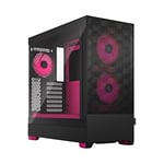 Fractal Design Pop Air RGB Magenta Core - Tempered Glass Clear Tint - Honeycomb Mesh Front – TG side panel - Three 120 mm Aspect 12 RGB fans included – ATX High Airflow Mid Tower PC Gaming Case