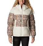 Columbia Pike Lake 2 Hooded Insulated Jacket, Doudoune À Capuche Femme, Chalk/Warm Copper Terrain Print, Taille XS