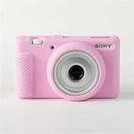 Étui souple de corps d'appareil photo en caoutchouc de silicone pour la peau de couverture de protection de ZV-1M2 de Sony ZV-1F ZV1F ZV-1 II ZV1II - Type Pink