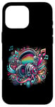 Coque pour iPhone 16 Pro Max Casque hip-hop urbain rétro vintage dj fantaisie graffiti